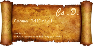 Csoma Dániel névjegykártya