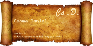 Csoma Dániel névjegykártya